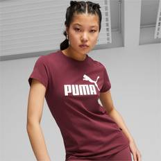 Puma T-shirts Puma Essentials Logo Tee T-Shirt in Cotton burgundy