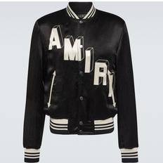 Amiri Collegejacke aus Satin Schwarz