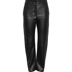 Cuir Pantalons Y.A.S Pantalon en Cuir Noir - Noir