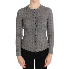 Dolce & Gabbana Mujer Cárdigans Dolce & Gabbana Black White Wool Top Cardigan Sweater IT38