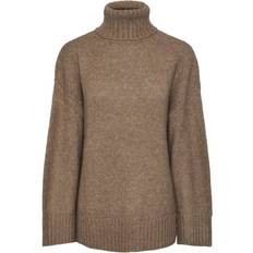 Dame - Polotrøjer Sweatere Pieces Nancy Turtleneck - Fossil