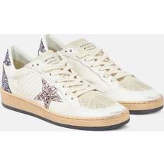 Dame - Gull Sko GOLDEN GOOSE Sneakers Ball Star aus Leder mit Glitter Weiß