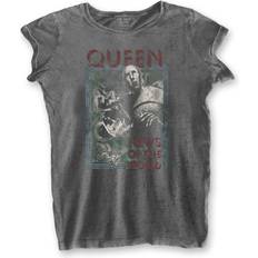 Queen News Of The World Burnout T-Shirt Charcoal