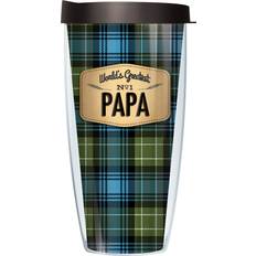 Signature Tumblers World's Greatest No. 1 Papa Wrap Flannel Travel Mug