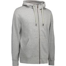 ID Unisex Core Full Zip Hoodie Grey Melange