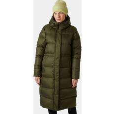 Helly Hansen Women's Essence Long Down Coat Green Utility Gre Green