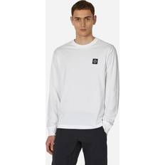 Stone Island T-shirts Stone Island Garment Dyed Logo Longsleeve T-Shirt White