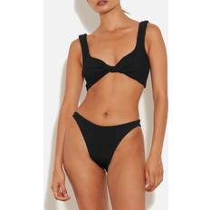 M Bikini Sets Hunza G Juno Seersucker Bikini Black