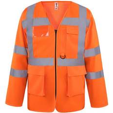 Yoko Mens Executive Hi-Vis Long Sleeve Safety Waistcoat