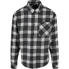 Hombre - Viscosa Camisas Urban Classics Camisa - gris oscuro/blanco