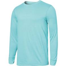 Saxx Tops Saxx Men's DropTemp All Day Cooling Long Sleeve T-Shirt Light Aqua Heather