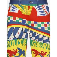 Dolce & Gabbana Hombre Shorts Dolce & Gabbana Carretto-print stretch cotton drill shorts