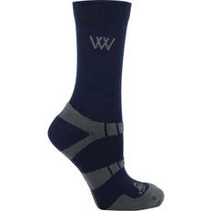 Woof Wear 2022 Short Bamboo Waffle Riding Socks Navy Grey