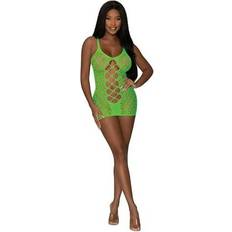 Nylon Robes Seamless Front Whole Dress Lime O/s