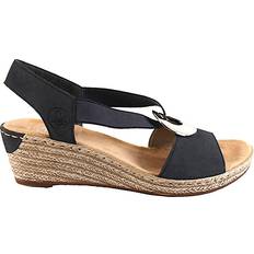 Rieker Slippers & Sandals Rieker 'Alula' Wedge Heel Sandals Navy