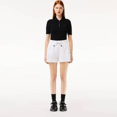 Lacoste Femme Shorts Lacoste Short Jersey de Coton Taille - Blanc