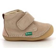 Kickers Slippers Kickers Kids Sabio Soft in Leather with Touch 'n' Close Fastening pinky beige 3.5 to 4