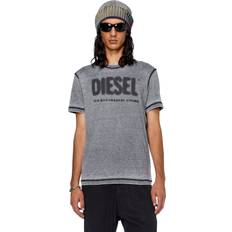 Diesel T-shirt con logo burn-out T-Shirts Uomo Grigio