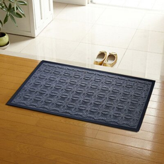 Plastic Entrance Mats A1 Home Collections Geometric Pattern Polypropyelene 2'6 Black