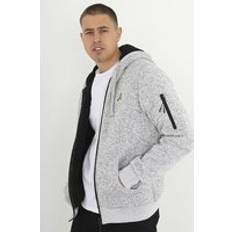 Brave Soul 'Rackham' Zip Through Hoodie Grey