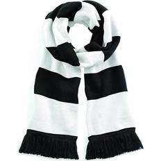 Beechfield Varsity Unisex Winter Scarf Double Layer Knit Black/White/Multicolour