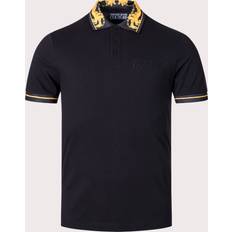 Versace Jeans Couture VERSACE JEANS COUTURE Mens Logo Embro Poloshirt In Black Mens