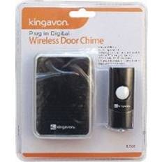 Kingavon Plug In Digital Wireless Door Chime, Black