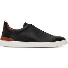 Zegna Shoes Zegna Black Triple Stitch Sneakers SNE BLACK