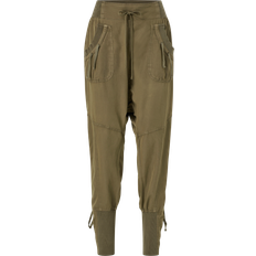 Khaki Elastic Waist Trousers - Green