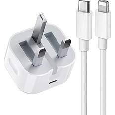 iPhone Fast Charger Plug and Cable Apple MFi Certified 20W USB C Power Adapter PD 3.0 with 2M USB-C to Lightning Cable for iPhone 13/13Pro