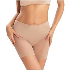 J&Y Mesh Body Compression Shapewear Shorts Nude Neutral