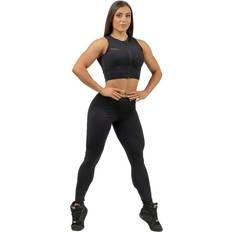 Magliette Nebbia Compression Push-Up Top Mesh Black/Gold