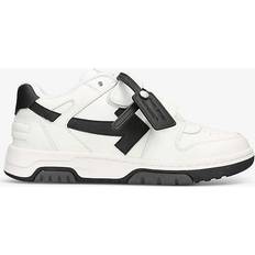 Off-White Off-white C/O Virgil Abloh White/blk Kids Out of Office Logo-embroidered Leather Low-top Trainers 5-8 Years Eur Kids