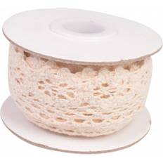 Infinity Hearts Spets Spetsband Beige 26mm 2.5m