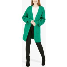 Green - Women Cardigans Yumi Patch Pocket Longline Cardigan