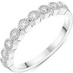 Bloch Platinum 0.27ct Diamond Bezel Set Half Eternity Ring