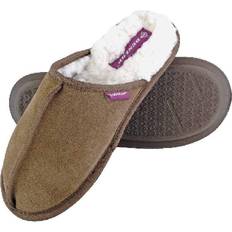 Dunlop Slippers Dunlop Winter Warm Cute Plush Comfy Mules Suede Slippers Brown