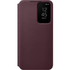 Samsung Galaxy S22 Smart Clear View Case Burgundy