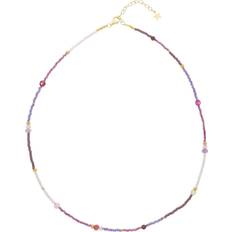 Nuni Copenhagen Halsband Nuni Copenhagen Ulrikke Necklace Pink Förgyllt-Silver Sterling 925