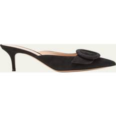 Gianvito Rossi Schuhe Gianvito Rossi Mules aus Veloursleder Schwarz