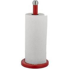 Rouge Porte-Rouleaux de Papier Relaxdays Dérouleur Non Fixe Essuie-Tout 35 x 15 cm Rouge - Argenté Porte-Rouleau de Papier