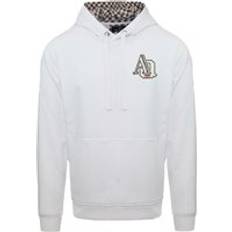 Aquascutum Jumpers Aquascutum AQ 1851 Patch Logo White Hoodie