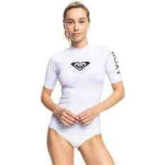 XL Trajes de baño Roxy Whole Hearted Manga Corta - White/Black