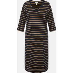 Blue - Women Negligées Ulla Popken Damen Nightdress with Stripes Nachthemd, Marine