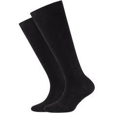 Nero Calzini Camano Calze Child Kneehigh Organic 2-pack - Black/Pink