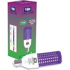 UV LED Bulb 15w Ultra Violet Black Light Bulbs B22 Standard Bayonet Fitting 395-400nm wavelength, Energy Saving Long Life LED Bulb