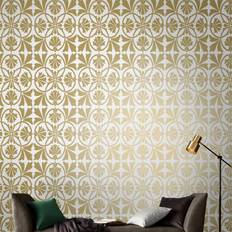 Wallpapers Graham & Brown Thrones Golden Pearl Wallpaper 105276 by Graham & Brown in Gold White