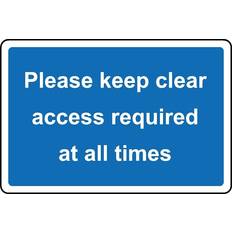 Blue Workplace Signs KPCM Display Ltd Please Keep Clear Access Required at All Times 200x150mm