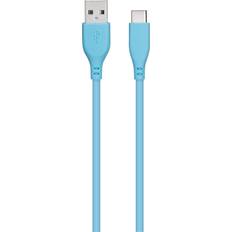 USB-A USB-C-kabel 2m blå