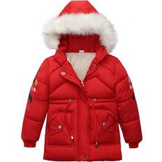 Cotton Jackets Amelie red, 5-6Years/Suitable for height 120cm Children's Cotton Jacket Girl's Thickened Jacket, Birthday Gift, Halloween, Christmas